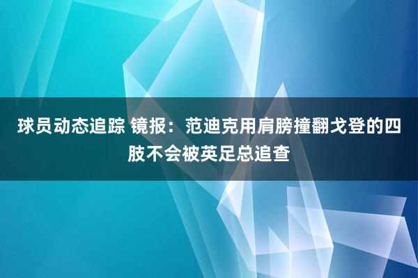 球员动态追踪 镜报：范迪克用肩膀撞翻戈登的四肢不会被英足总追查