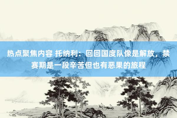 热点聚焦内容 托纳利：回回国度队像是解放，禁赛期是一段辛苦但也有恶果的旅程